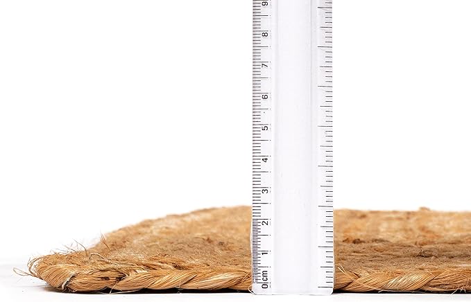 Hand Woven Jute Braided Rug, 2'x3' – Natural, Reversible Boho Entry Area Rugs for Kitchen, Living Room I Farmhouse Indoor Outdoor Decorative Floor Rug, 24x36 Inches