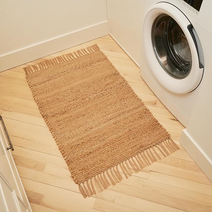 Beautiful Jute Rug for Your Home - This Natural 2x3 ft Hand Woven Rug Fits Perfectly Into Your Entry Area, Kitchen Or Living Room - Modern Braided Mat Enhances Any Boho/Farmhouse Decor