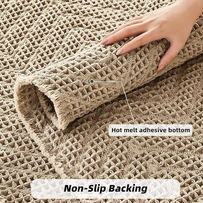 Bathroom Floor Mat,Boho Bath Rug,Super Absorbent Bath Mat,Bathroom Rugs Non Slip Washable, Quick Dry Shower Mats, Ultra Soft Bath Mat Towel,Brown,18"*30"